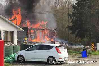 VIDEO: Home ‘went up super fast’ in fire south of Duncan - Saanich News