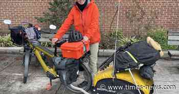 Cyclist passes through Cumberland on e-bike tour for neuropathy - Cumberland Times-News