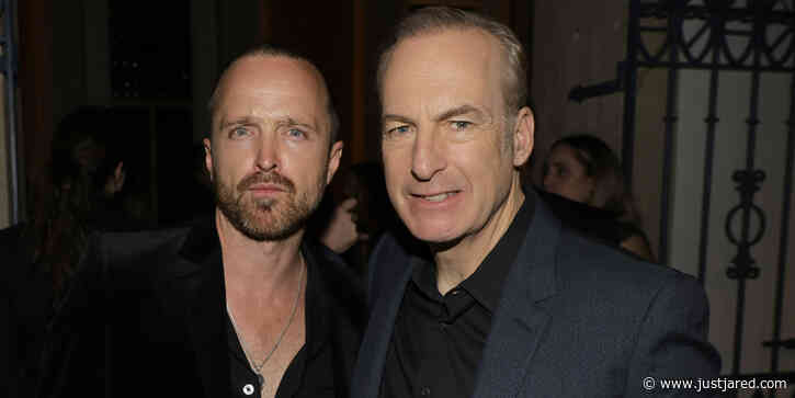 Aaron Paul Pops By The 'Better Call Saul' Premiere With Bob Odenkirk!