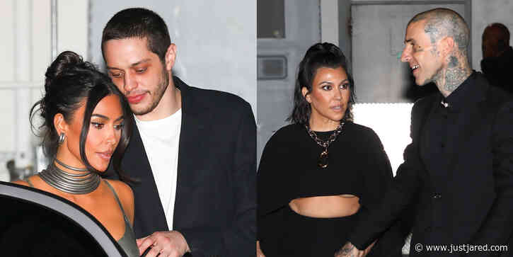 See Every Photo from Kim Kardashian & Pete Davidson's Post-Premiere Date with Kourtney & Travis!