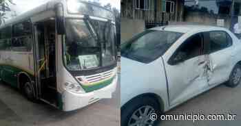 Ônibus do transporte coletivo de Brusque colide contra carro no bairro Santa Luzia - O Município