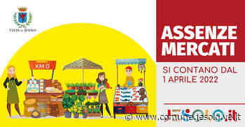 Avviso - Assenze mercati: si contano dal 1° aprile 2022 - Comune di Jesolo