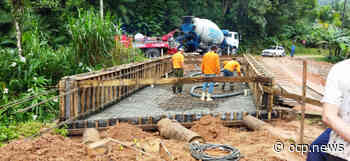 Ponte do Faxinal está na reta final de construção em Corupá - OCP News