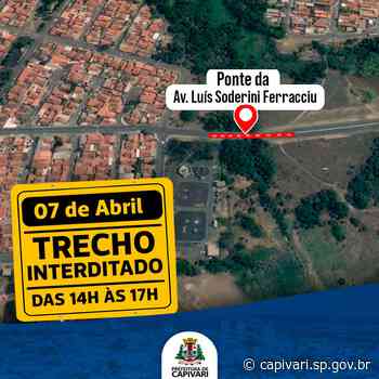 SEMUR INFORMA: INTERDIÇÃO NA PONTE DO CASTELANI - Prefeitura de Capivari (.gov)
