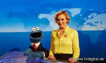 „Tagesthemen“: Caren Miosga moderiert jetzt mit dem Krümelmonster - TV Digital