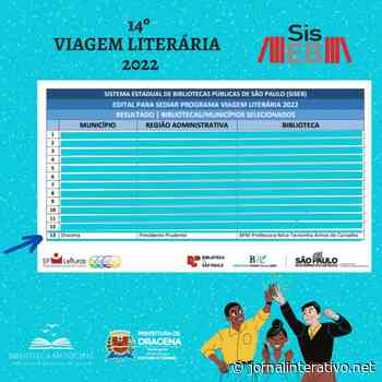 Dracena é selecionada para sediar o Programa Viagem Literária 2022 - Jornal Interativo