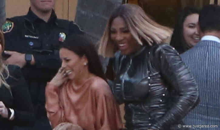 Eva Longoria & Serena Williams Buddy Up at Brooklyn Beckham's Pre-Wedding Dinner