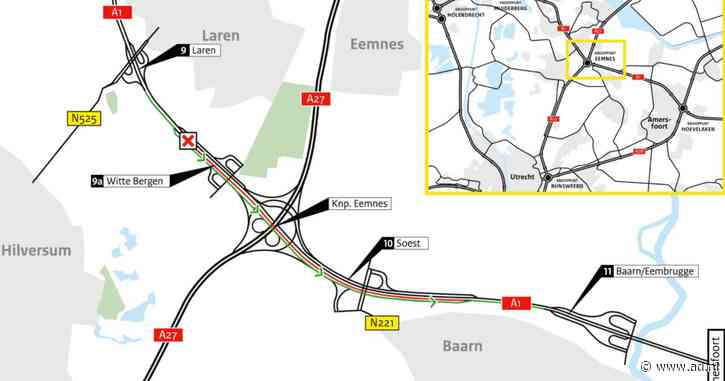 Automobilisten opgelet: knooppunt Eemnes gaat dit weekend wél dicht - AD.nl