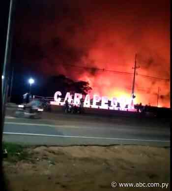 Incendio de pastizales apeligra casco urbano de Carapeguá - Nacionales - ABC Color