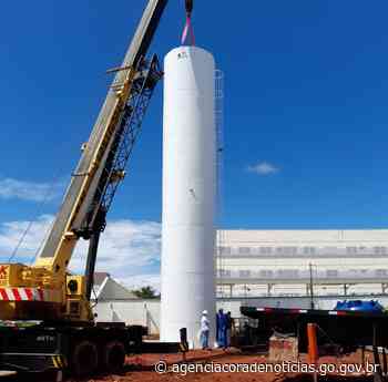 Hospital de Trindade instala novo reservatório de água de 100.000 litros - Agência Cora Coralina de Notícias