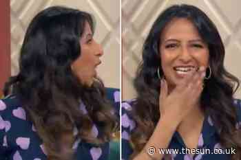 Lorraine host Ranvir Singh caught in on-air gaffe as she shouts at Strictly star off camera... - The Sun