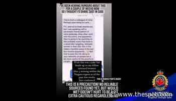 Hamilton police debunk social media post about serial killer - Hamilton Spectator