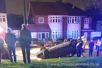Car flips onto roof after Orpington crash