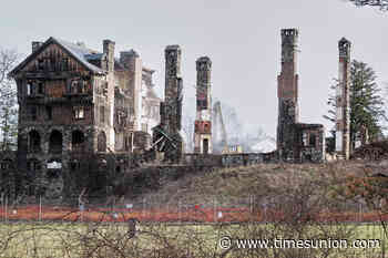 Demolition almost complete on abandoned school in Millbrook - Times Union