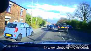 Westhoughton crash footage shows smoking damaged car - The Bolton News