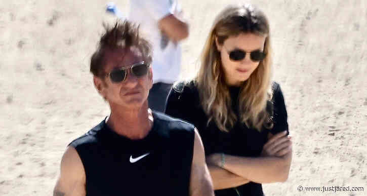 Sean Penn & Ex-Wife Leila George Take their Dogs to the Park in Hollywood