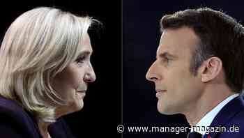 Macron liegt vor Le Pen bei Präsidentschaftswahl in Frankreich