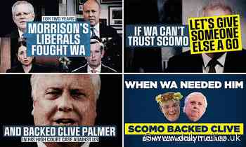 Labor rolls out ad in WA accusing Scott Morrison of backing Clive Palmer as Election attacks ramp up - Daily Mail
