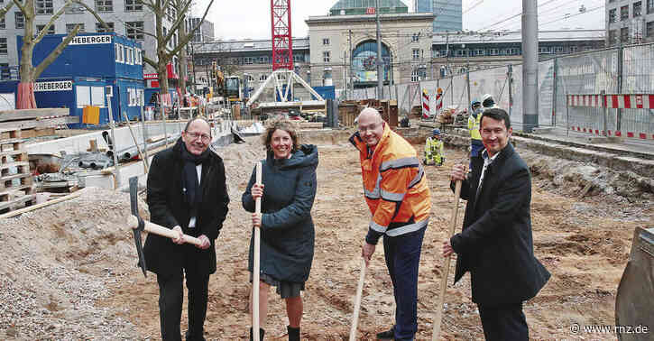 Mannheim:  Arbeiten auf dem Bahnhofsvorplatz schreiten voran