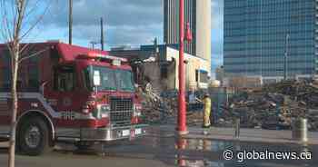 Another fire on central Edmonton block destroys abandoned building