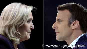 Frankreich Wahlen 2022: Emmanuel Macron und Marine Le Pen gehen in die Stichwahl