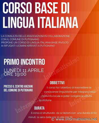 Putignano - Corso gratuito di lingua italiana per rifugiati ucraini - Putignano Informatissimo