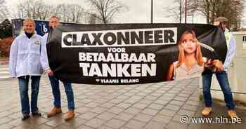 Vlaams Belang Kalmthout protesteert tegen de hoge brandstofprijzen - Het Laatste Nieuws