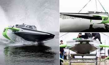 Electric foiling raceboat takes flight for first time on River Po ahead of its race debut in 2023