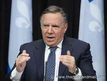 Quebec Premier Francois Legault tests positive for COVID-19 - The Globe and Mail