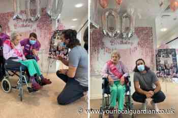 Joe Wicks visits Sutton care home resident on 100th birthday