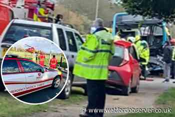 Bus driver suffers 'life changing injuries' in crash near Harpenden