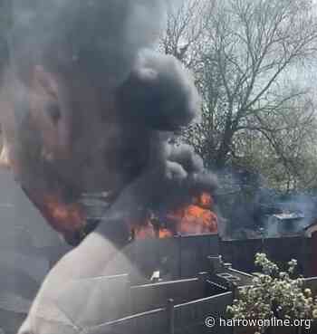 Dramatic footage shows garden fire in Stanmore - Harrow Online