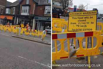Roadworks closes St Albans Road in North Watford