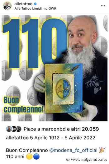 Limidi di Soliera. Alle Tattoo celebra i 110 anni del Modena Football Club - SulPanaro | News - SulPanaro