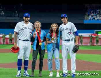 Canmore athletes Natalie Wilkie, John Morris throw first pitches at Toronto Blue Jays' series opener - Rocky Mountain Outlook - Bow Valley News