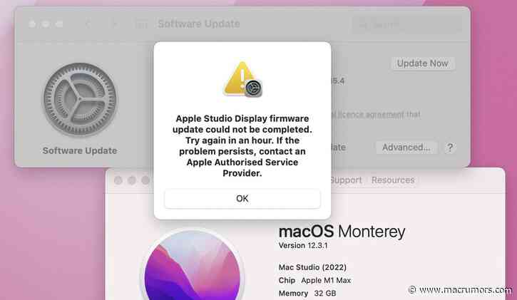 Some Studio Display Owners Reporting Issues Updating Display to Latest iOS Firmware