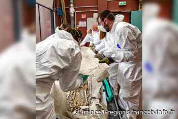 Les sarcophages de plomb découverts à Arras et datant du IVe siècle en cours d'analyse par les archéologues de l'Inrap - France 3 Régions