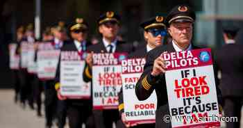 Delta pilots protest scheduling concerns outside of Salt Lake City International Airport - Salt Lake Tribune