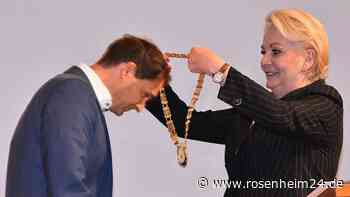 Innenminister gratuliert Rosenheims Altoberbürgermeisterin Gabriele Bauer zum 70. Geburtstag