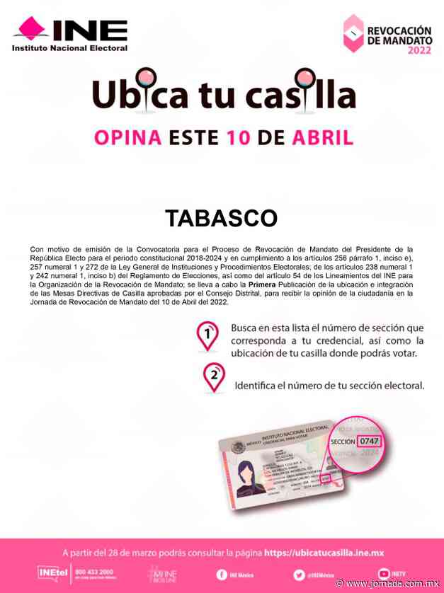 INE no instalará casillas en Macuspana, poblado donde nació AMLO - La Jornada