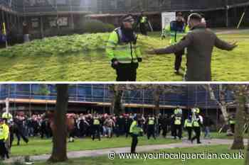 AFC Wimbledon vs Milton Keynes Dons football game ends in police clash