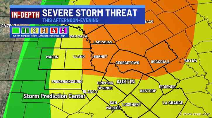 Timing, impacts of today's severe storm risk
