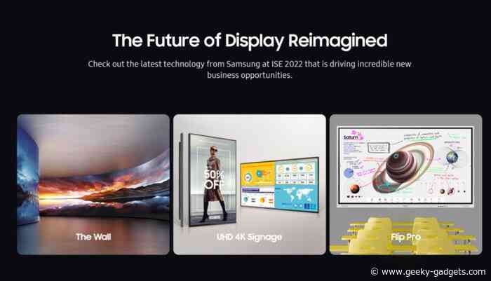 Samsung will reveal its next-gen displays at ISE 2022 next month