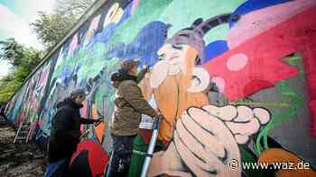 So sehen die neuen Graffiti an einer Wand in Essen aus - WAZ News