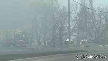 Calgary fire crews battle grass fire in northeast - Global News