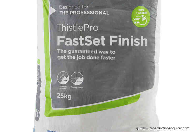 British Gypsum cuts skim finish plaster setting time in half