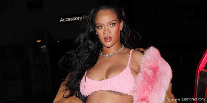 Pregnant Rihanna Wears a Cute Pink Ensemble to Her BFF Melissa Forde's Birthday Dinner