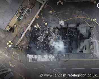 Fire crews tackle large building blaze in Burnley