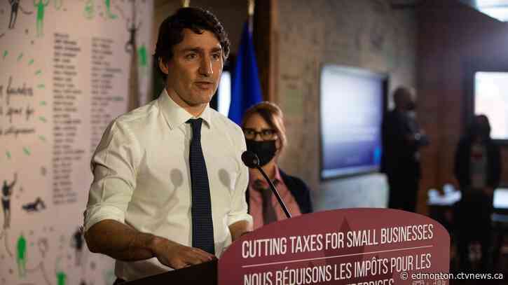 Prime minister visits Edmonton to promote budget, supports for small businesses