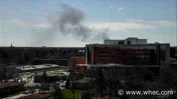 Smoke from fire on Buffalo Road visible from First Alert Live Weather Camera at St. Ann's